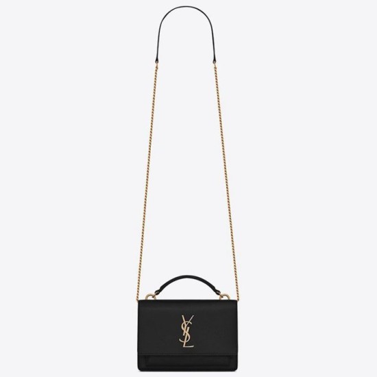 Replica YSL Saint Laurent WOC Sunset Chain Wallet Black Fake Replica YSL Saint Laurent WOC Sunset Chain Wallet Black Fake