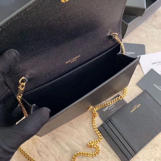 Replica YSL Saint Laurent WOC Uptown Chain Wallet Black Fake Replica YSL Saint Laurent WOC Uptown Chain Wallet Black Fake