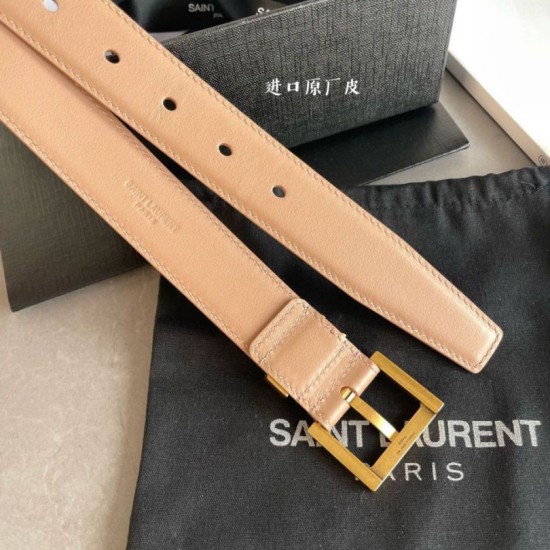 Replica YSL Saint Laurent Cassandre Square Buckle Belt 30MM Beige Fake Replica YSL Saint Laurent Cassandre Square Buckle Belt 30MM Beige Fake