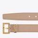 Replica YSL Saint Laurent Cassandre Square Buckle Belt 30MM Beige Fake Replica YSL Saint Laurent Cassandre Square Buckle Belt 30MM Beige Fake