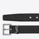Replica YSL Saint Laurent Cassandre Square Buckle Belt 30MM Noir Fake Replica YSL Saint Laurent Cassandre Square Buckle Belt 30MM Noir Fake