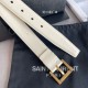 Replica YSL Saint Laurent Cassandre Square Buckle Belt 30MM White Fake Replica YSL Saint Laurent Cassandre Square Buckle Belt 30MM White Fake