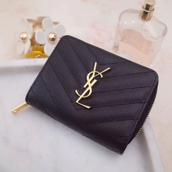 Replica YSL Saint Laurent Compact Zip Around Wallet Black Fake Replica YSL Saint Laurent Compact Zip Around Wallet Black Fake