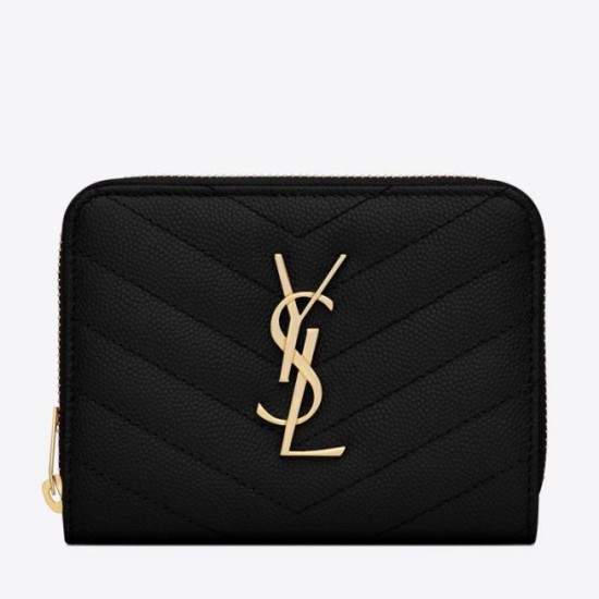 Replica YSL Saint Laurent Compact Zip Around Wallet Black Fake Replica YSL Saint Laurent Compact Zip Around Wallet Black Fake