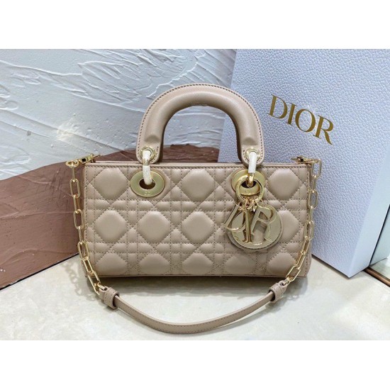 Replica Dior Small Lady D-Joy Dior Bag Cannage Apricot Replica Dior Small Lady D-Joy Dior Bag Cannage Apricot