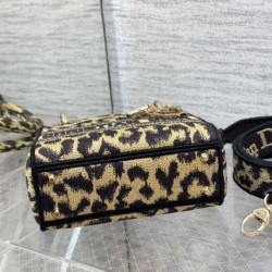 Replica Dior Mini Lady D-Lite Bag Multicolor Mizza Embroidery Beige