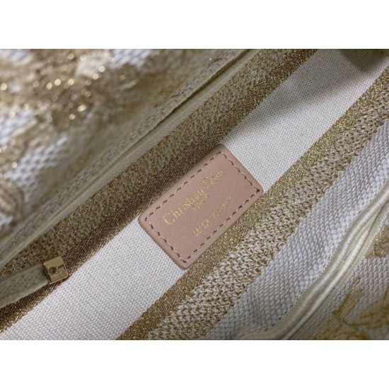 Replica Dior Medium Lady D-Lite Bag Jardin d'Hiver Embroidery Gold Replica Dior Medium Lady D-Lite Bag Jardin d'Hiver Embroidery Gold