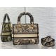Replica Dior Medium Lady D-Lite Bag Toile de Jouy Embroidery Brown Replica Dior Medium Lady D-Lite Bag Toile de Jouy Embroidery Brown