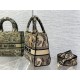 Replica Dior Medium Lady D-Lite Bag Toile de Jouy Embroidery Brown Replica Dior Medium Lady D-Lite Bag Toile de Jouy Embroidery Brown
