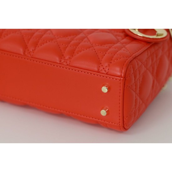 Replica Dior Mini Lady Dior Bag Cannage Red