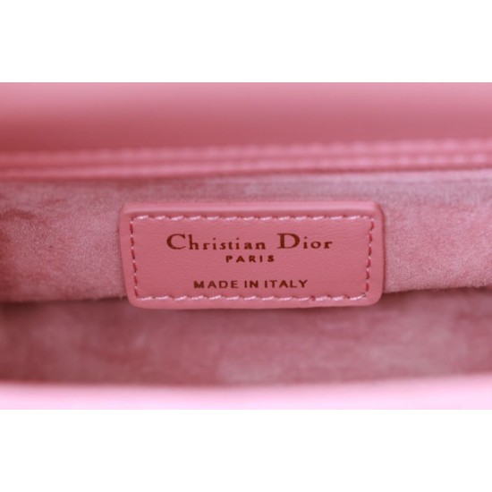 Replica Dior Mini Lady Dior Bag Cannage Pink