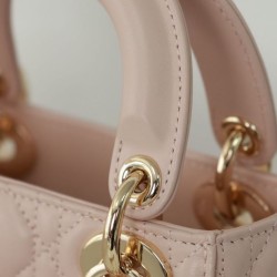 Replica Dior Mini Lady Dior Bag Cannage Beige 