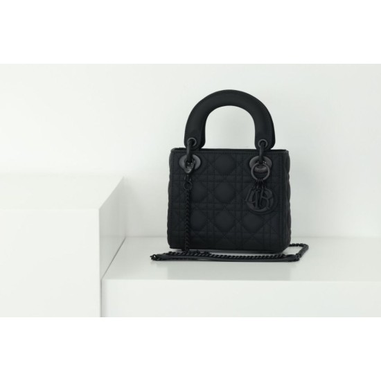 Replica Dior Mini Lady Dior Bag Cannage Black