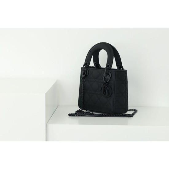 Replica Dior Mini Lady Dior Bag Cannage Black