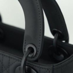 Replica Dior Mini Lady Dior Bag Cannage Black