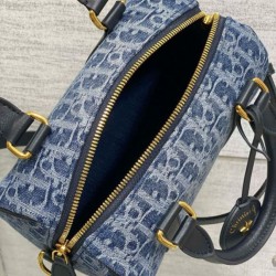 Replica Dior Groove 20 Bag Blue Denim Dior Oblique Jacquard