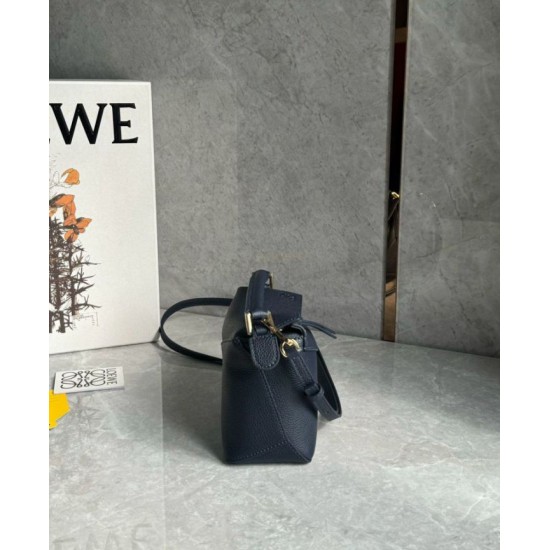Replica Loewe Puzzle Mini Bag Navy Blue Grained Calfskin Replica Loewe Puzzle Mini Bag Navy Blue Grained Calfskin