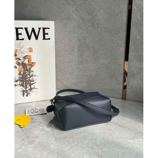 Replica Loewe Puzzle Mini Bag Navy Blue Grained Calfskin Replica Loewe Puzzle Mini Bag Navy Blue Grained Calfskin