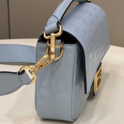 Replica Fendi Medium Baguette Bag FF Nappa Blue