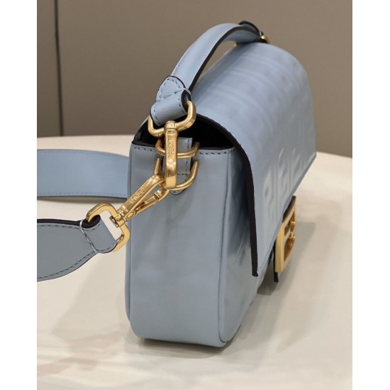 Replica Fendi Medium Baguette Bag FF Nappa Blue Replica Fendi Medium Baguette Bag FF Nappa Blue