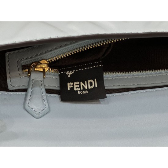 Replica Fendi Medium Baguette Bag FF Nappa Blue Replica Fendi Medium Baguette Bag FF Nappa Blue