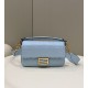 Replica Fendi Medium Baguette Bag FF Nappa Blue Replica Fendi Medium Baguette Bag FF Nappa Blue