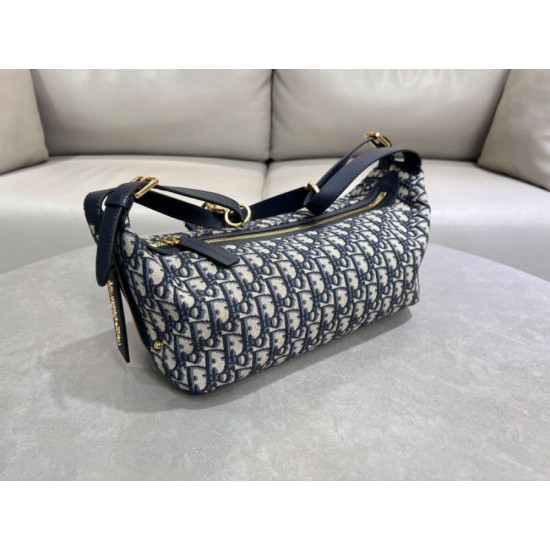 Replica Dior Small/Medium D-Journey Bag Dior Oblique Jacquard Blue Replica Dior Small/Medium D-Journey Bag Dior Oblique Jacquard Blue