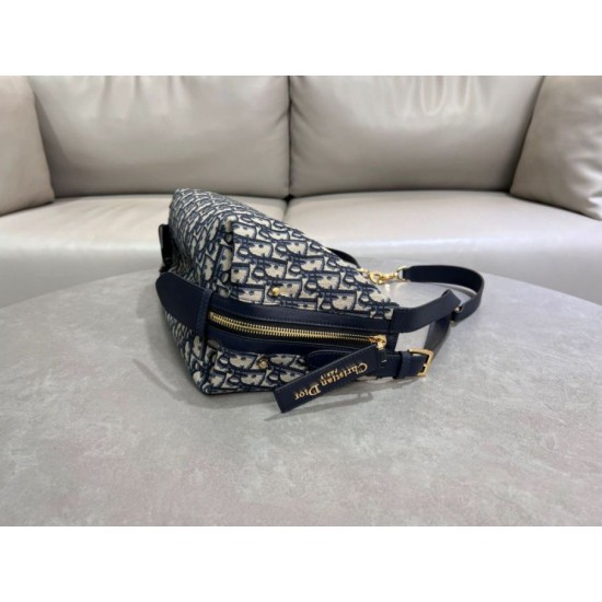 Replica Dior Small/Medium D-Journey Bag Dior Oblique Jacquard Blue Replica Dior Small/Medium D-Journey Bag Dior Oblique Jacquard Blue