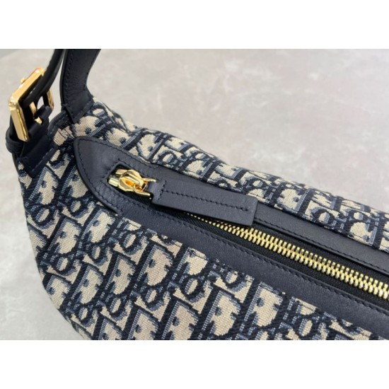 Replica Dior Small/Medium D-Journey Bag Dior Oblique Jacquard Blue Replica Dior Small/Medium D-Journey Bag Dior Oblique Jacquard Blue