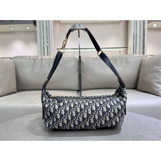 Replica Dior Small/Medium D-Journey Bag Dior Oblique Jacquard Blue Replica Dior Small/Medium D-Journey Bag Dior Oblique Jacquard Blue