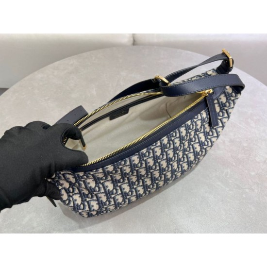 Replica Dior Small/Medium D-Journey Bag Dior Oblique Jacquard Blue Replica Dior Small/Medium D-Journey Bag Dior Oblique Jacquard Blue