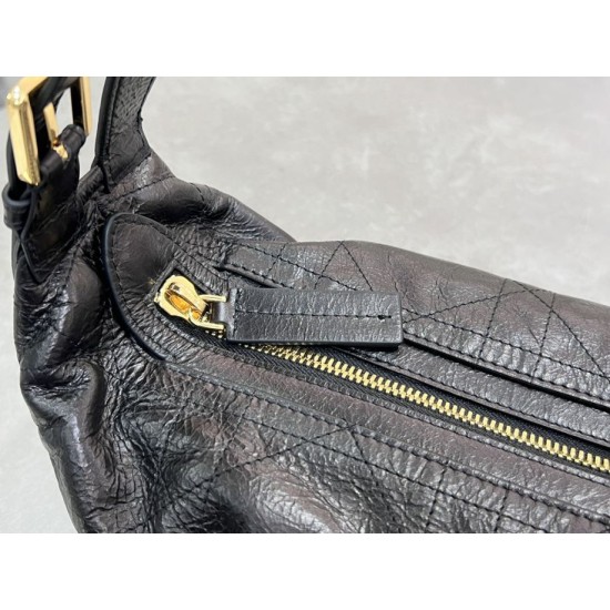 Dior Small/Medium D-Journey Flat Macrocannage Bag Crinkled Black Dior Small/Medium D-Journey Flat Macrocannage Bag Crinkled Black