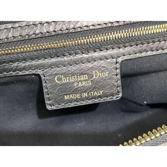 Dior Small/Medium D-Journey Flat Macrocannage Bag Crinkled Black Dior Small/Medium D-Journey Flat Macrocannage Bag Crinkled Black