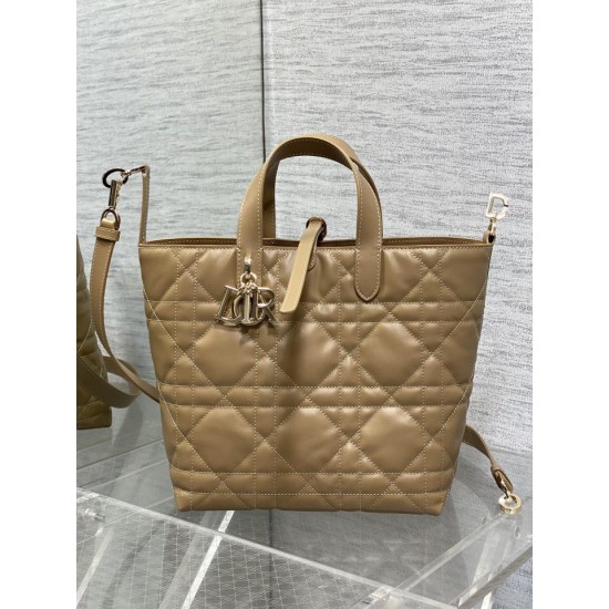 Replica Dior Small/Medium Dior Toujours Vertical Tote Bag Brown Replica Dior Small/Medium Dior Toujours Vertical Tote Bag Brown