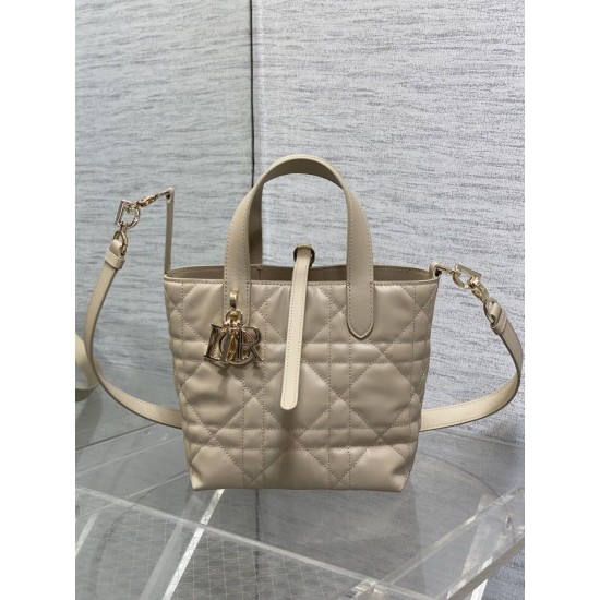 Replica Dior Small/Medium Dior Toujours Vertical Tote Bag Apricot Replica Dior Small/Medium Dior Toujours Vertical Tote Bag Apricot