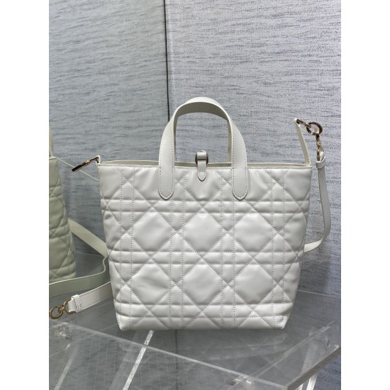 Replica Dior Small/Medium Dior Toujours Vertical Tote Bag White Replica Dior Small/Medium Dior Toujours Vertical Tote Bag White