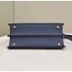 Replica Fendi Peekaboo ISeeU Small Selleria bag with 556 hand-sewn topstitches Blue Replica Fendi Peekaboo ISeeU Small Selleria bag with 556 hand-sewn topstitches Blue