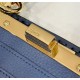 Replica Fendi Peekaboo ISeeU Small Selleria bag with 556 hand-sewn topstitches Blue Replica Fendi Peekaboo ISeeU Small Selleria bag with 556 hand-sewn topstitches Blue