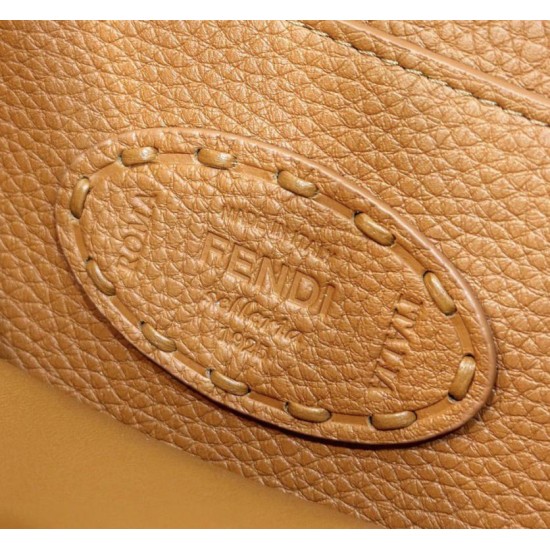 Replica Fendi Peekaboo ISeeU Small Selleria bag with 556 hand-sewn topstitches Brown Replica Fendi Peekaboo ISeeU Small Selleria bag with 556 hand-sewn topstitches Brown