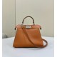 Replica Fendi Peekaboo ISeeU Small Selleria bag with 556 hand-sewn topstitches Brown Replica Fendi Peekaboo ISeeU Small Selleria bag with 556 hand-sewn topstitches Brown