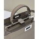 Replica Fendi Peekaboo ISeeU Small Selleria bag with 556 hand-sewn topstitches Gray Replica Fendi Peekaboo ISeeU Small Selleria bag with 556 hand-sewn topstitches Gray