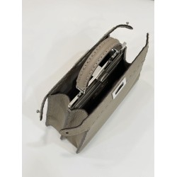 Replica Fendi Peekaboo ISeeU Small Selleria bag with 556 hand-sewn topstitches Gray Replica Fendi Peekaboo ISeeU Small Selleria bag with 556 hand-sewn topstitches Gray