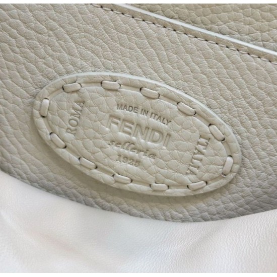 Replica Fendi Peekaboo ISeeU Small Selleria bag with 556 hand-sewn topstitches Beige Replica Fendi Peekaboo ISeeU Small Selleria bag with 556 hand-sewn topstitches Beige
