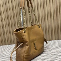 Replica YSL Saint Laurent Jamie 4.3 Large Pochon Shopping Bag Brown