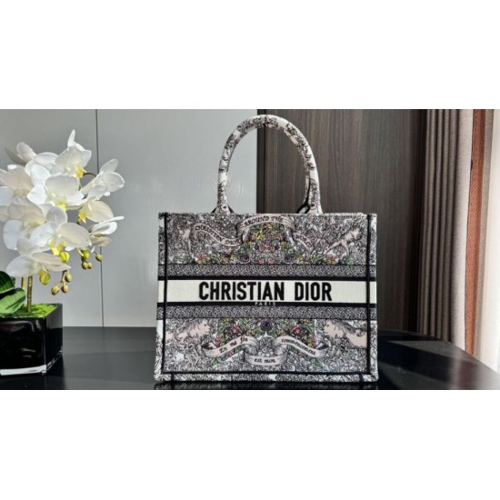 Replica Dior Medium Dior Book Tote Bag Embroidery with Multicolor Dior Around the World Motif Replica Dior Medium Dior Book Tote Bag Embroidery with Multicolor Dior Around the World Motif