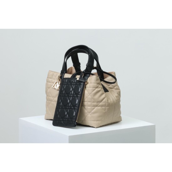 Replica Dior Medium Dior Toujours Macrocannage Bag Beige/Black Replica Dior Medium Dior Toujours Macrocannage Bag Beige/Black