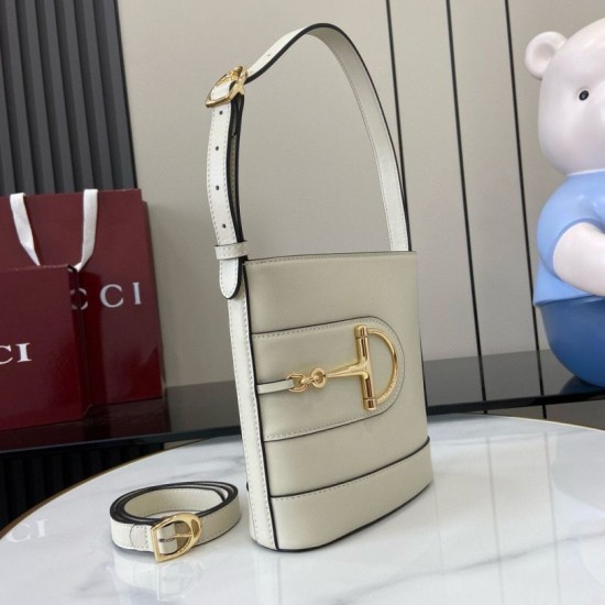 Replica Gucci 73 mini bucket bag 833665 White
