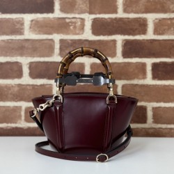 Replica Gucci Mini bamboo top handle tote bag 805832 Red