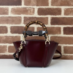 Replica Gucci Mini bamboo top handle tote bag 805832 Red
