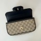Replica Gucci 815206 Horsebit 1955 Soft small top handle bag Black